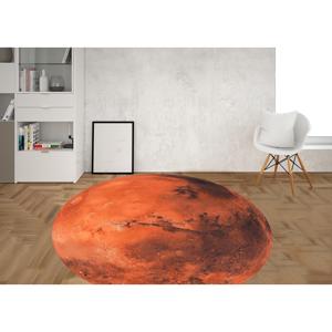 Alfombra con Estampado Geométrico: Alfombra Moderna para Cuarto de Hombre con Diseño de Paisaje, Alfombra Delgada No Tejida - Product Image 4