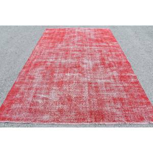 Tapis de Grande Taille Turc Vintage Moderne Rouge Blanc 6.5X9.8 pieds Patchwork Laine PP 10mm Latex Forme Rectangulaire Tabriz - Product Image 1