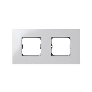 Cornice bianca compatta, 2 elementi, con cornice 85x162mm. (Simon 27 Play 2700620-030) - Product Image 1