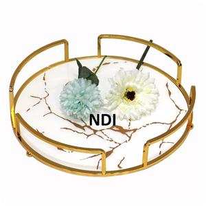 ถาดเสิร์ฟชากาแฟอาหารดีไซน์พิเศษถาดทรงกลมสำหรับใช้ในห้องครัวบริการจัดเลี้ยงใช้ในบ้านโรงแรมร้านอาหาร - Product Image 2