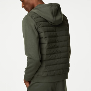 Veste de sport décontractée à capuche mi-longue rembourrée à manches longues pour homme - Product Image 3