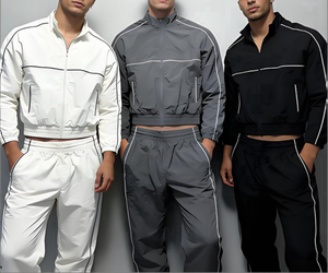 Conjunto Deportivo de Lujo 100% Nailon, Unisex, con Forro de Malla, Chaqueta Cortavientos y Pantalones, Conjunto Deportivo de Poliéster para Correr - Product Image 1