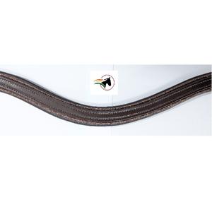 Fronture en cuir de haute qualité, fine, avec incrustation de paillettes et rembourrage, pré-perforée pour la fixation de rivets et de cristaux, équipement d'équitation anglais durable - Product Image 1