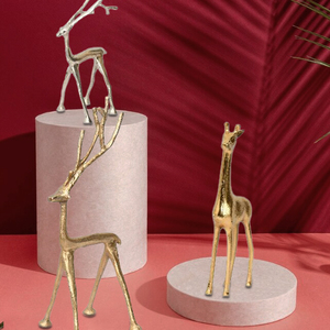 Antique Gold Deer Sculpture Table Decorations Luxury Home Metal Deer <b>Stocking</b> <b>Holder</b> Largest Manufacturing Company Christmas - Product Image 4