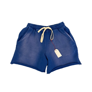 Pantalones cortos no tejidos de calle lavado con ácido de diseñador personalizado Unisex verano 100% algodón ecológico secado rápido Casual deportes desgastados - Product Image 1