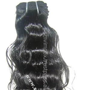 Extensiones de cabello humano sin procesar de templo ondulado de proveedor Virgen al por mayor crudo indio 100% - Product Image 2