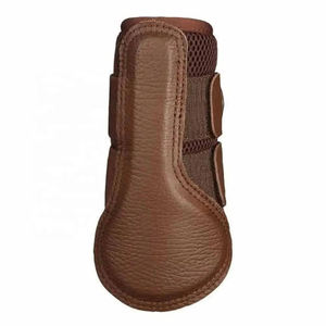 Botas de cepillado de neopreno para protección de piernas de seguridad para caballos, equipo veterinario para equitación, envolturas de cuero para cuidado equino - Product Image 6
