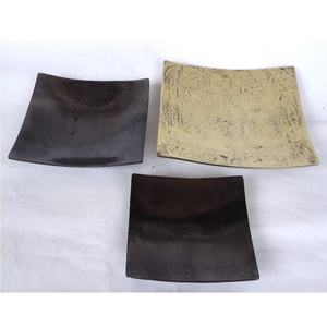 Tazón para servir ensalada de Metal decorativo moderno de alta calidad, aluminio fundido cuadrado con patrón redondo, Decoración de cocina, precio al por mayor - Product Image 2