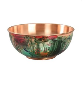 Tazones Decorativos Redondos de Cobre Hechos a Mano en India, Tazones para Servir de Grado Alimenticio, Precios al por Mayor, Gran Venta - Product Image 3