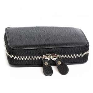 Bolsa de cuero genuino para afeitadora, estuche de seguridad con cremallera para viaje, con logotipo personalizado - Product Image 5