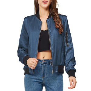 Top Tendance Design Hiver Porter Veste En Satin Col Montant Manches Longues Respirant Doublure En Satin Veste Femme - Product Image 1