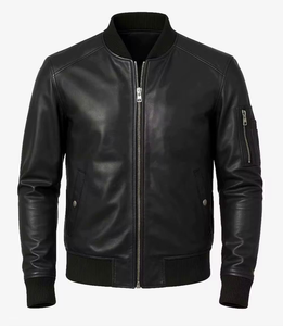 Chaqueta de Cuero de Motocicleta Estilo Casual, Chaqueta de Cuero de Piel de Oveja Ajustada, Chaqueta de Cuero Hecha a Mano Unisex - Product Image 2