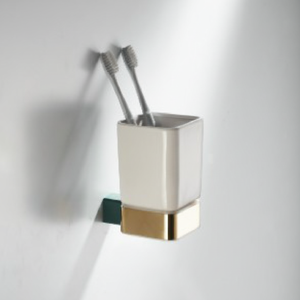 Porte-manteau mural en laiton vert et or de luxe, porte-serviettes de salle de bain, porte-manteau simple, accessoires de salle de bain - Product Image 4