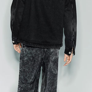 Lupin กางเกงยีนส์ชายทรงหลวมสไตล์วินเทจผ้าเดนิมแบบเรียงซ้อนของผู้ชายกางเกงยีนส์ทรงหลวมสำหรับผู้ชาย - Product Image 3