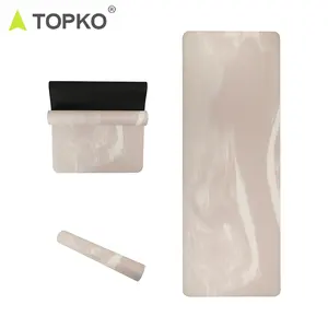 TOPKO Tapis de yoga en caoutchouc PU de haute qualité Conception de teinture Halo Tapis de yoga d'exercice de fitness