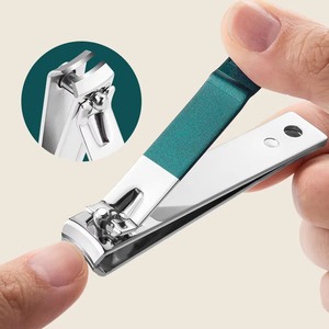 Ensemble d'outils de toilettage portables en acier inoxydable, coupe-ongles avec lame droite pour la manucure, art des ongles verts, coupe-ongles - Product Image 6