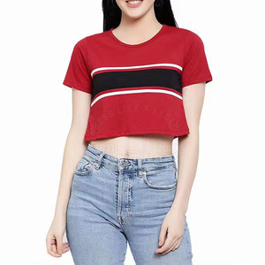 เสื้อครอปท็อปผู้หญิงยอดนิยม สไตล์โมเดิร์นสตรีท ผลิตในปากีสถาน คุณภาพเยี่ยม ขายดี - Product Image 4