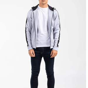 2024 entrenamiento personalizado Jogging cómodo cremallera sudaderas con capucha de alta calidad 100% algodón pulóver logotipo personalizado francés Terry sudaderas con capucha en blanco - Product Image 4