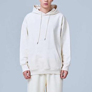 Sweats à capuche basiques unisexes en molleton de haute qualité avec logo personnalisé pull à ourlet brut et bord coupé style streetwear pour hommes 3XL sans ficelle - Product Image 2