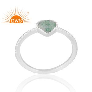 Anillo de piedras preciosas de cuarzo de fresa verde Natural de Plata de Ley 925 de diseño caliente, joyería personalizada para mujer, regalo para ella - Product Image 1