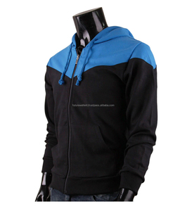 Cremallera completa de alta calidad bordado Anime talla grande Streetwear algodón cremallera Sudadera con capucha hombres tela de lana de punto con capucha sudaderas con capucha para hombres - Product Image 3