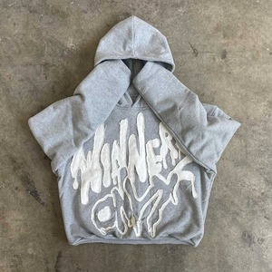 Venta caliente Estilos de moda Custom Distress Bordado Sudadera con capucha Precio al por mayor Sudadera de moda para la impresión digital de invierno - Product Image 3