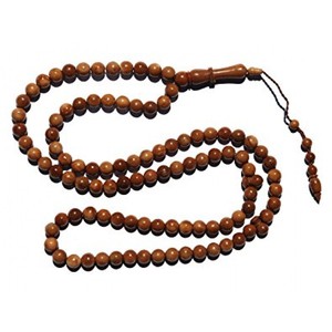 Vente en gros OEM économique 100 perles 8mm en bois, pendentif à pompon islamique, Tasbih de prière musulman en bois pour cadeau de l'Aïd et du Ramadan - Product Image 2