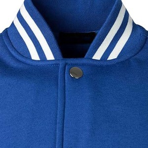 Veste de baseball en laine sur mesure pour homme, style streetwear, automne-hiver, grande taille, col montant, bouton unique, vêtements de sport - Product Image 3