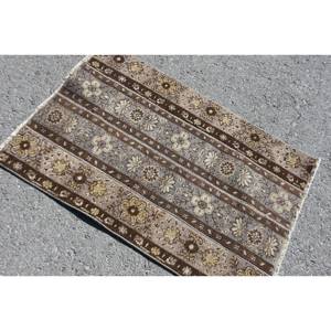 Antique Turkish Vintage 23 X 34ft Large Area <b>Rug</b> Classic <b>Boho</b> Patchwork Design Brown Beige Wool Material Latex Rectangle Hallway - Product Image 4
