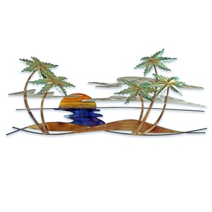 Décoration murale en métal floral pour la maison Sculpture en fer faite à la main Accent intérieur élégant Décoration de salon et de chambre à coucher - Product Image 4