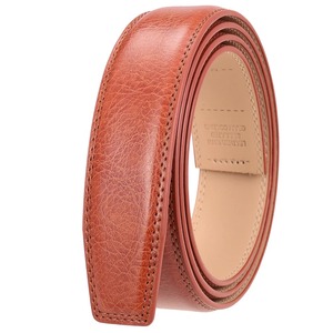 Sangle de ceinture en cuir véritable pour hommes Ceintures à boucle automatique sans boucles Ceinture à cliquet - Product Image 1