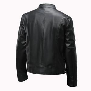 Vêtements personnalisés élégants noirs en polaire de haute qualité pour hommes Manteaux d'hiver Veste en cuir pour homme - Product Image 3