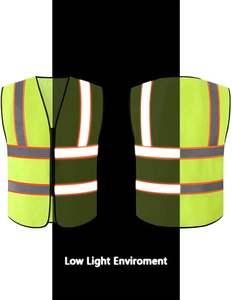 Chaleco sin mangas de alta visibilidad al por mayor, ropa de trabajo de seguridad vial, chaleco de seguridad laboral, ropa de trabajo reflectante, chaleco con bolsillos - Product Image 3