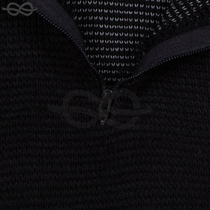 เสื้อสเวตเตอร์ไหมพรมสีน้ำเงินแบบ OEM ไม่มีลาย ซิป ¼  ทรงสตรีทแวร์ สไตล์ยูนิเซ็กส์ ลำลอง  แบบสวมหัว  ระบายอากาศได้ดี - Product Image 5