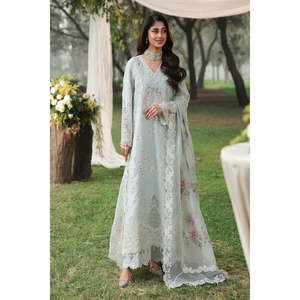Conjunto de Traje de Mujer Sardinia Tales of Petals Luxury Lawn, Ondas del Océano TC-1554 - Product Image 1
