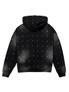 100% coton personnalisé Sun Fade pull à capuche respirant avec strass solide motif col à capuche pour la saison d'hiver - Product Image 2
