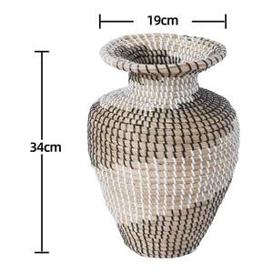 Meilleures ventes HNH Craft Vase rond en jonc de mer pour la maison, design moderne OEM, personnalisable, fait main du Vietnam, vente en gros, anniversaire - Product Image 4