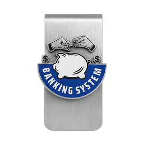 Bank Souvenir Giveaway <b>Gifts</b> Brand Logo Custom Gold-Plated Zinc Alloy Casting Money Clip with Letters Design for <b>Men</b> - Product Image 5