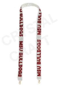 LSU Design Custom White Gold Seed Bead Bag Correas Correa de monedero con cuentas para bolsos Accesorios de moda - Product Image 3