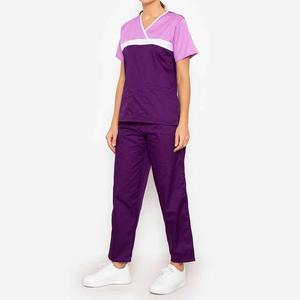 Conjunto de uniforme elástico unisex | uniformes médicos antiarrugas y cómodos para enfermeras - Product Image 2