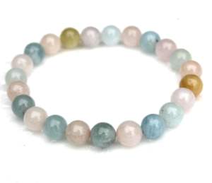 High Quality Top Grade Natural Rudra Gems Multi Color 8mm Morganite Round <b>Loose</b> <b>Beads</b> Strands DIY Mala Jewelry - Product Image 5