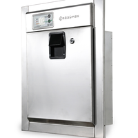 Porte coulissante manuelle moderne en acier inoxydable pour poubelle et buanderie avec prévention des incendies pour usage intérieur dans les hôpitaux, appartements et hôtels