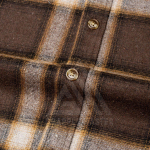 Men's Flannel Plaid Shirts Long Sleeve Oversized Men Flannel Button <b>Down</b> Shirt Casual Cotton Custom Wholesale - Product Image 5