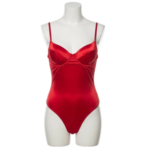 Body de Satén para Mujer, Levanta Glúteos, Tejido Elástico Suave, Estampado en Serigrafía, Ajuste Delgado, Ropa Moldeadora para Fitness, Yoga, Danza y Actividades - Product Image 2