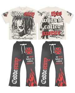 Latest Arrival Top Trending Custom Made High Quality 100% Cotton <b>T</b>-Shirt And Trouser Tracksuit Customer Demand Design Tracksuit. - Product Image 1