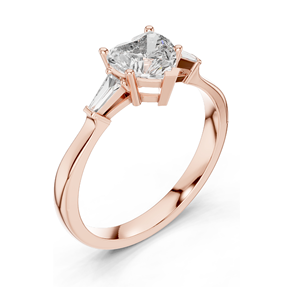 Bague en diamant de laboratoire en forme de cœur de 1,15 carat pour femmes, clarté VVS-VS EF, or 18 carats, 14 carats, 10 carats et argent 925, rose, jaune, blanc - Product Image 4