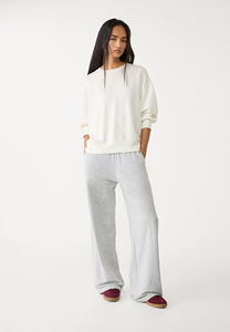 Solid Women Sweatshirts Oversized O-Neck 100% Cotton <b>Drop</b> Shoulder Baggy Style Pullover Sweatshirt Custom Logo - Product Image 6