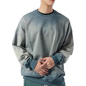 Sweat-shirts personnalisés pour hommes, col rond, effet délavé vintage, surdimensionnés, qualité supérieure, vente en gros 2026 - Product Image 1