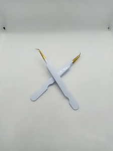 แหนบหยดสีขาวสำหรับการต่อขนตาคอลเลกชั่นที่จับแบบเรียบสแตนเลสเครื่องมือขายส่ง - Product Image 6