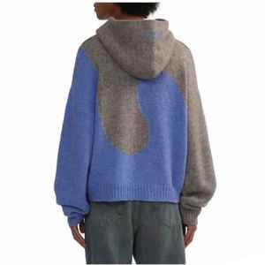 Chandails à capuche en tricot à manches longues personnalisés OEM & ODM conception hommes vêtements sweat à capuche tricoté pour hommes - Product Image 2